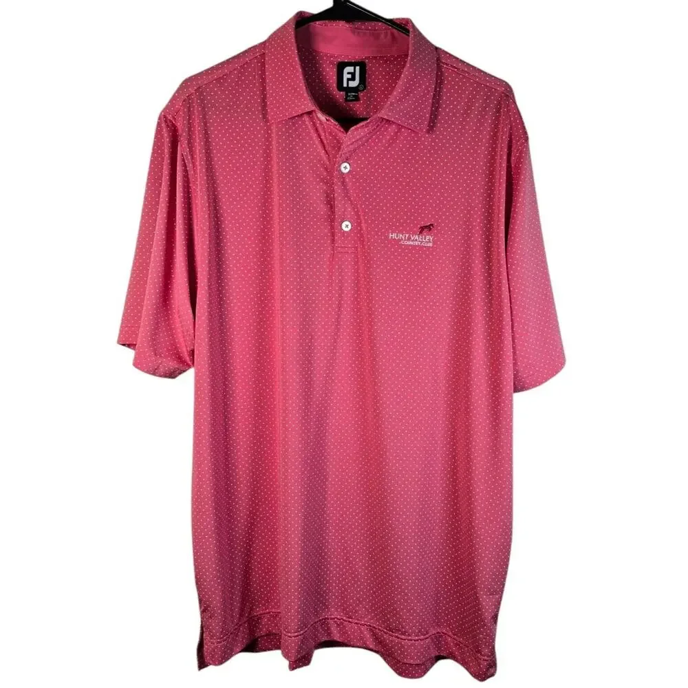 FootJoy Polo Mens Large Golf Logo Performance Hunt Valley Maryland Country Club